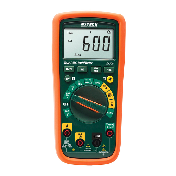 Extech Instruments EX350-Serie Bedienungsanleitung