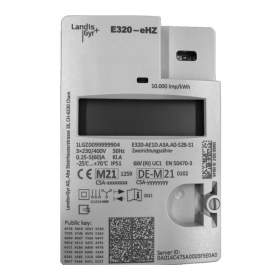Landis & Gyr E320-eHZ Serie 1 Benutzerhandbuch