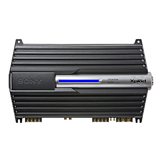 Sony XM-ZR704 Bedienungsanleitung