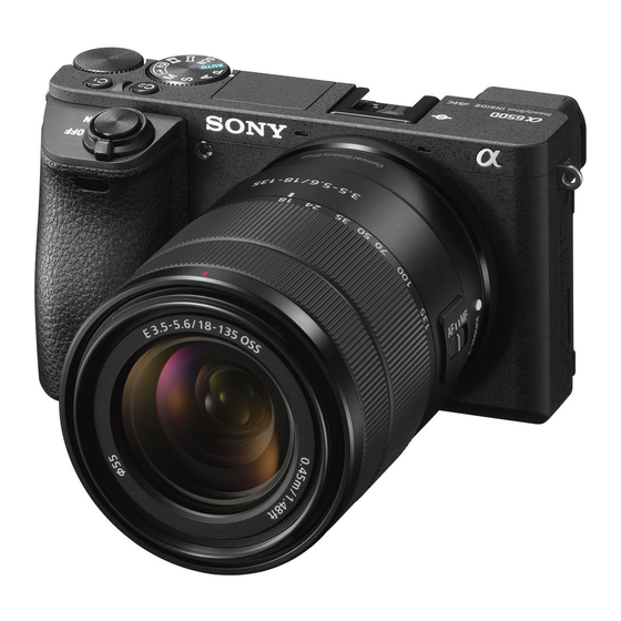 Sony Alpha 6500 Gebrauchsanleitung