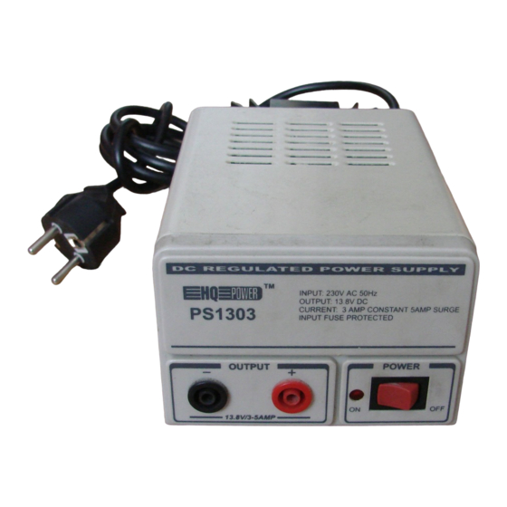 HQ Power PS1303 Handbuch