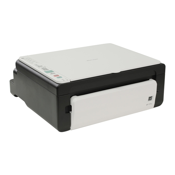 Ricoh SP 110 Kurzanleitung Zur Installation