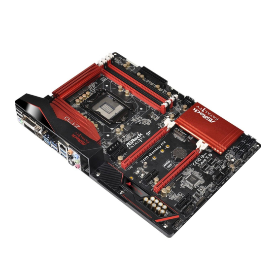 ASROCK Fatal1ty Z170 Professional Gaming i7 Serie Bedienungsanleitung