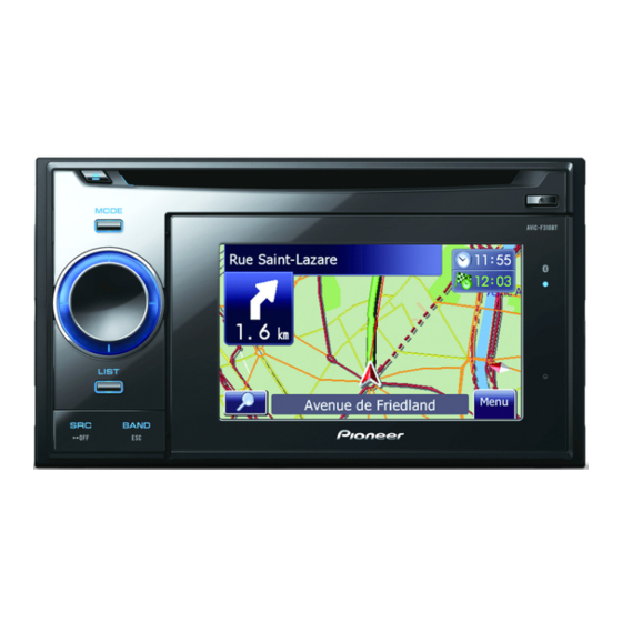 Pioneer AVIC-F310BT Installationsanleitung