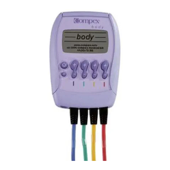 Compex body Gebrauchs- Und Anwendungshandbuch