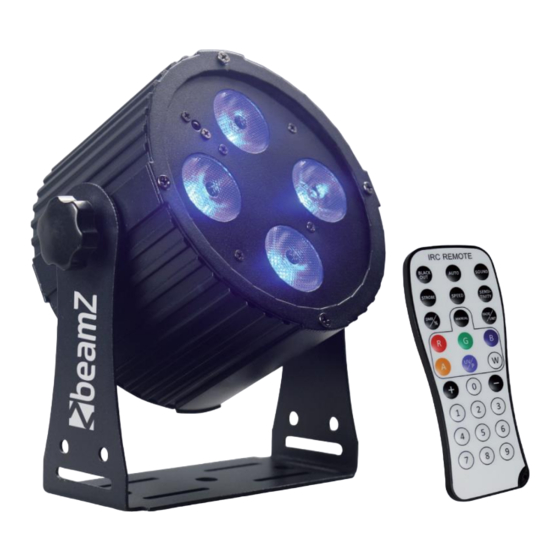 Beamz BAC404 ProPar 4x18W 6-1 HEX DMX IR Gebrauchsanleitung