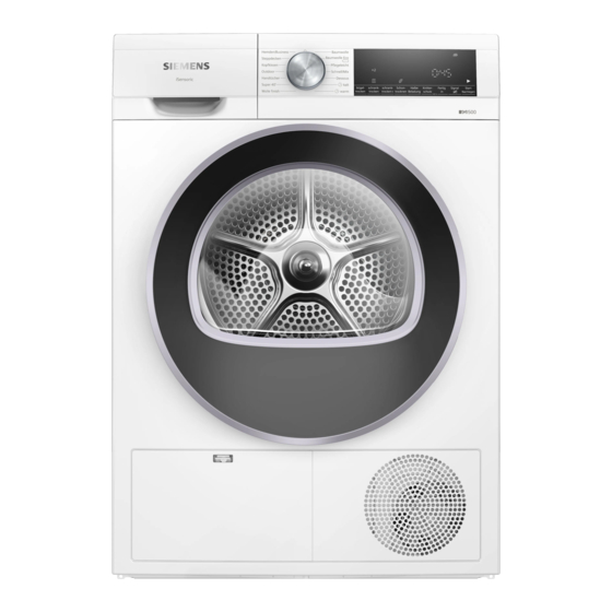 Siemens WQ41G20EK Gebrauchs- Und Montageanleitung