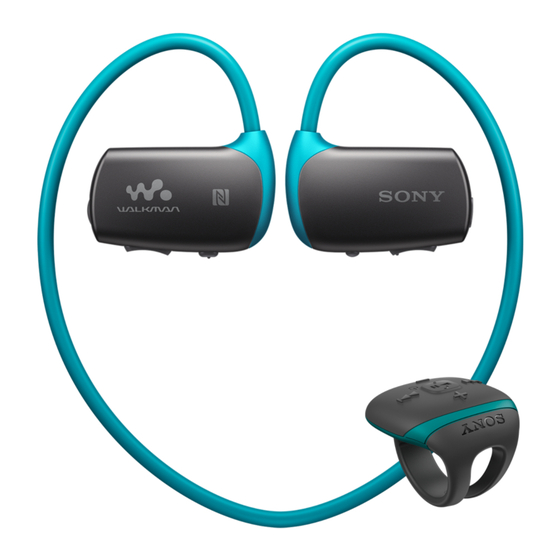 Sony NWZ-WS613 Bedienungsanleitung - Verwendung Des Walkman Beim Schwimmen