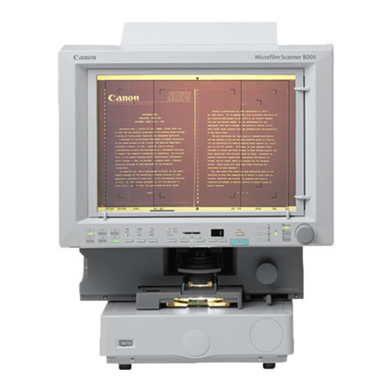 Canon Microfilm Scanner 800II Handbücher