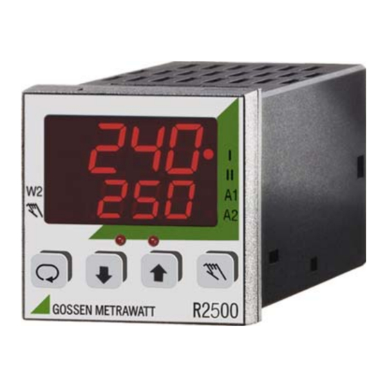 Gossen MetraWatt R2500 Bedienungsanleitung