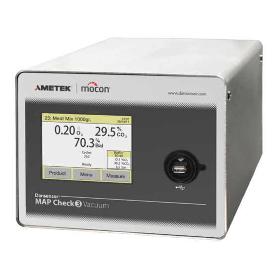 Ametek mocon Dansensor MAP Check 3 Vacuum Bedienungsanleitung