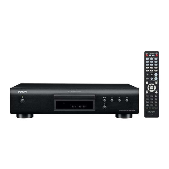 Denon DCD-600NE Kurzanleitung