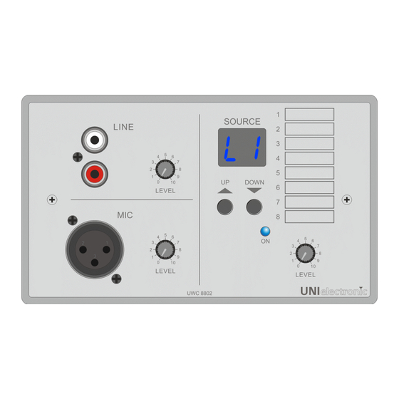 UNIelectronic UWC 8801 Bedienungsanleitung