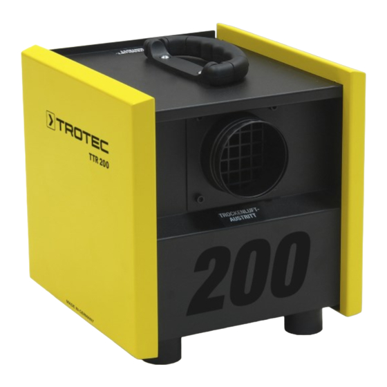 Trotec TTR 200 Originalbetriebsanleitung