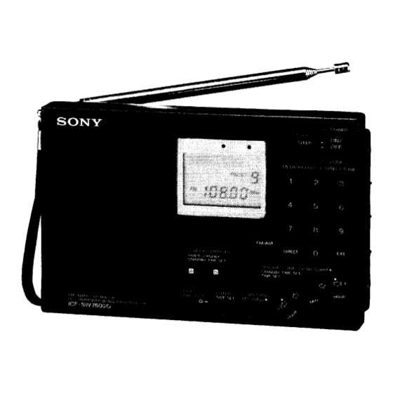 Sony ICF-SW7600G Bedienungsanleitung