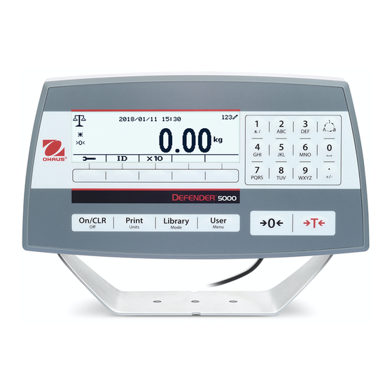 OHAUS Defender 5000-Serie Bedienungsanleitung