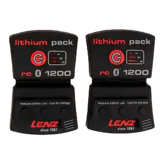 Lenz lithium pack rcB 1800 Gebrauchsanweisung