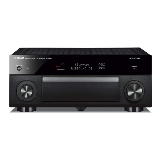 Yamaha MusicCast AVENTAGE RX-A1080 Schnellstartanleitung