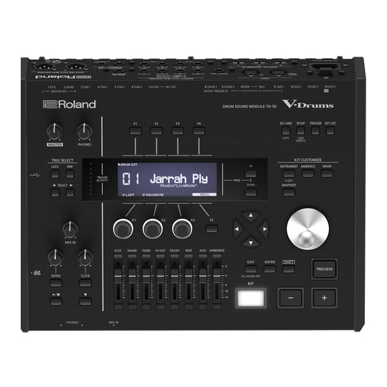 Roland V-Drums TD-50 Kurzanleitung
