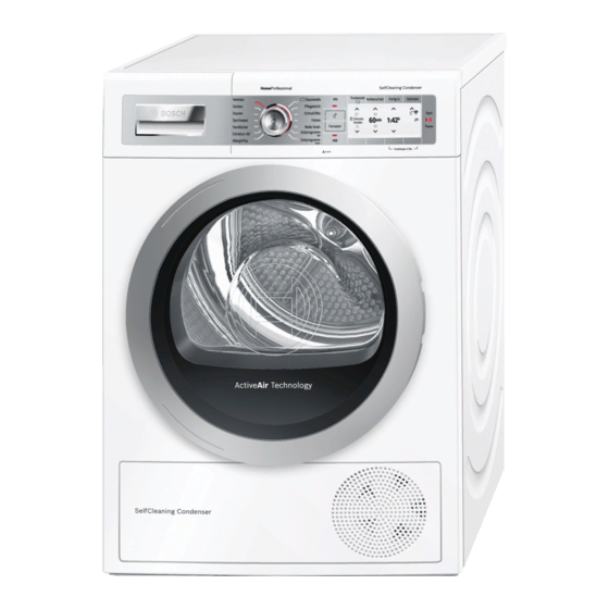 Bosch WTYH7701 Gebrauchs- Und Aufstellanleitung