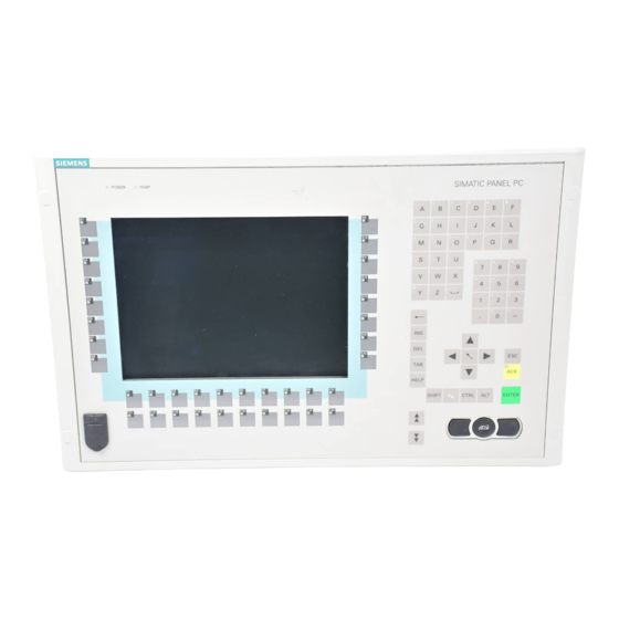 Siemens SIMATIC Panel PC 870 Inbetriebnahmeanleitung