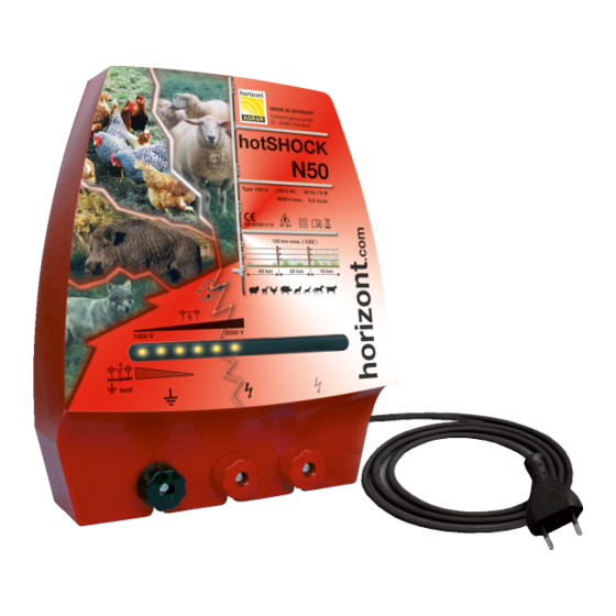 Horizont hotSHOCK N50 TYPE 10614 Handbücher