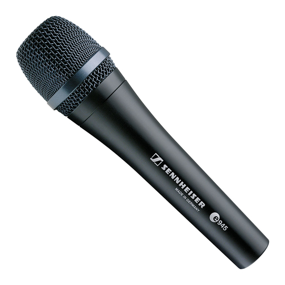 Sennheiser e945 Bedienungsanleitung