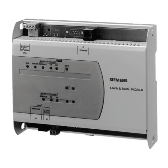 Siemens DESIGO PX-Seri Handbücher