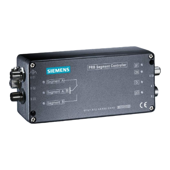 Siemens PRB Segment Controller Anwenderbeschreibung