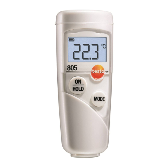 testo 805 Bedienungsanleitung