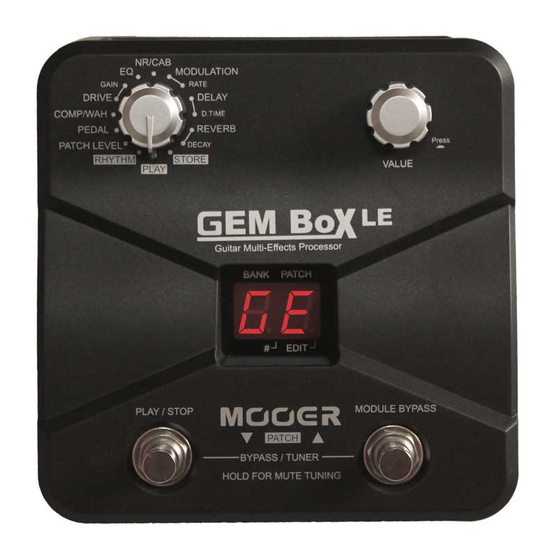 Mooer GEM Box Bedienungsanleitung