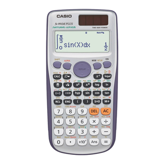 Casio fx-86DE PLUS Kurzanleitung