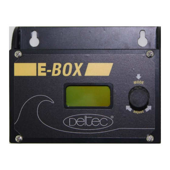 Deltec E-BOX Bedienungsanleitung
