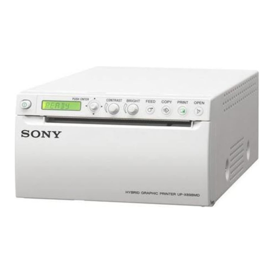 Sony UP-X898MD Kurzeinführung