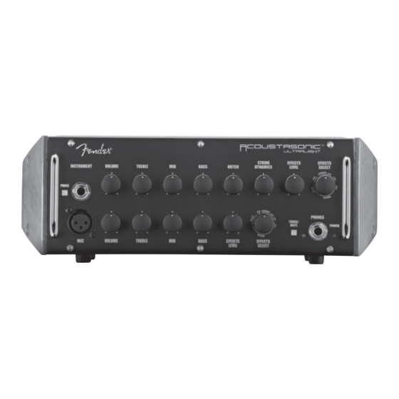 Fender Acoustasonic Ultralight Bedienungsanleitung