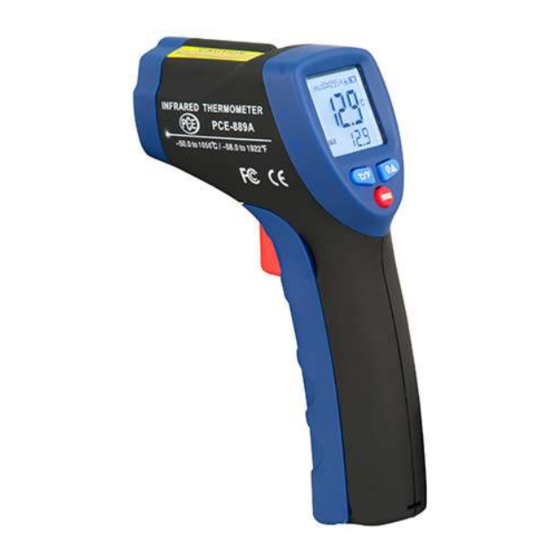 PCE Instruments 889A Bedienungsanleitung