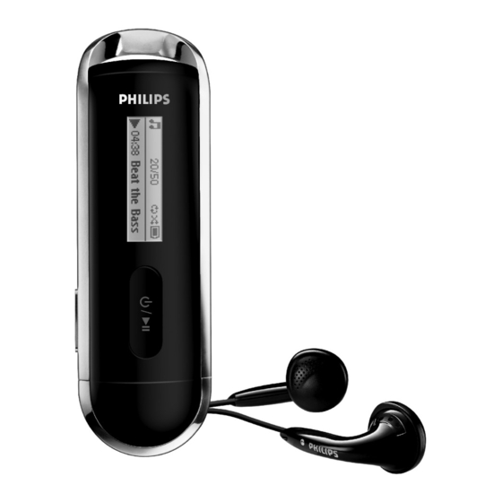 Philips SA2300 Benutzerhandbuch