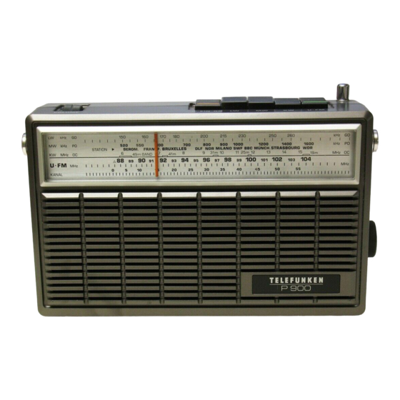Telefunken P 900 Serviceanleitung