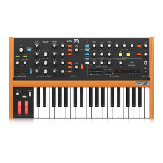 Behringer POLY D Schnellstartanleitung