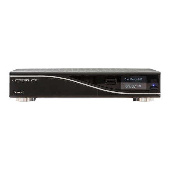 Dreambox DM7080 HD Bedienungsanleitung
