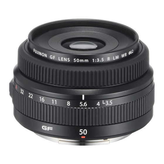 FujiFilm GF50mmF3.5 R LM WR Bedienungsanleitung