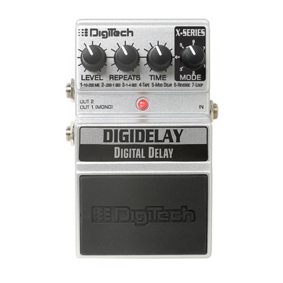 DigiTech digidelay Bedienungsanleitung