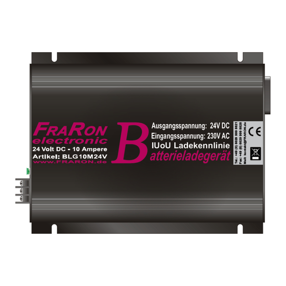 Fraron electronic BLG10M24V Bedienungsanleitung
