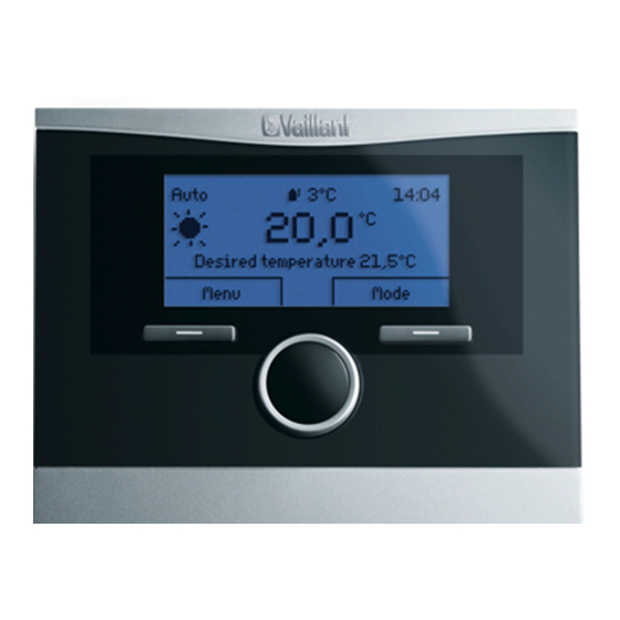 Vaillant calorMATIC 470 Betriebsanleitung