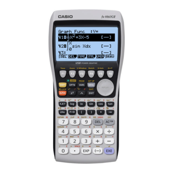 Casio FX-9860GII SD Bedienungsanleitung