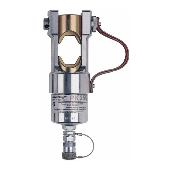 Klauke Textron PK 25/2 Bedienungsanleitung