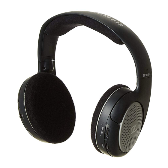 Sennheiser RS 110 II Sicherheitshinweise