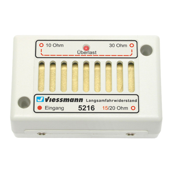 Viessmann 5216 Bedienungsanleitung
