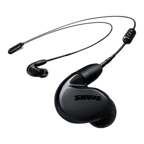 Shure SE846 Bedienungsanleitung