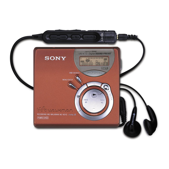 Sony MZ-N510 Bedienungsanleitung